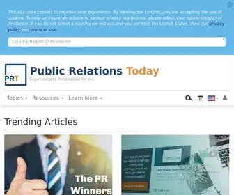 Publicrelationstoday.com(Public Relations Today) Screenshot