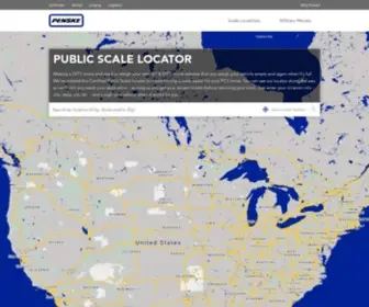 Publicscaleslocator.com(Penske Public Scale Locator) Screenshot