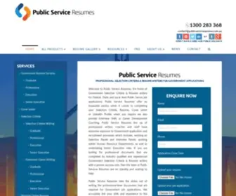 Publicserviceresumes.com.au(Government Selection Criteria & Resume Writers) Screenshot