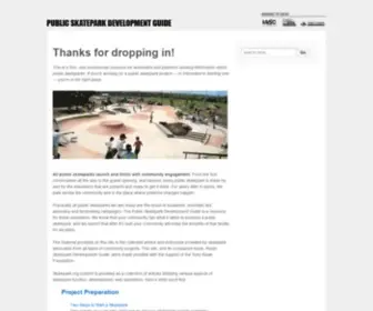 Publicskateparkguide.org(Public Skatepark Development Guide) Screenshot