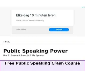 Publicspeakingpower.com(Public Speaking Power) Screenshot