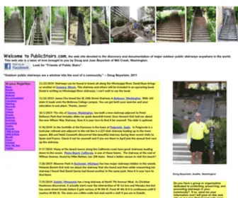 Publicstairs.com(The web site devoted to the discovery and public outdoor stairways) Screenshot