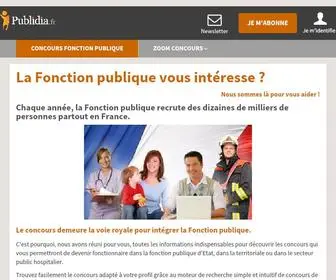 Publidia.fr(Le site d'information sur les concours de la fonction publique) Screenshot