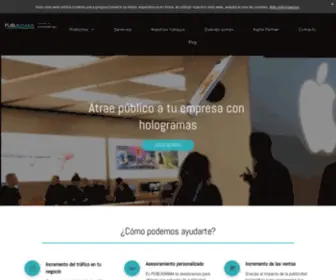 Publigrama.es(Distribuidores de la tecnología holográfica 3D HYPERVSN) Screenshot