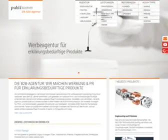 Publikomm.de(B2B Agentur mit Technikverstand. Wir machen Werbung für erklärungsbedürftige Produkte) Screenshot