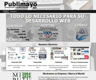 Publimayo.com.co(Comunicaciones, Publicidad y Mercadeo) Screenshot