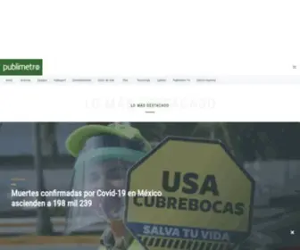 Publimetro.com.mx(Noticias, deportes y entretenimiento en México y el Mundo) Screenshot