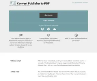 Publishertopdf.com(Convert Publisher to PDF Free Online) Screenshot