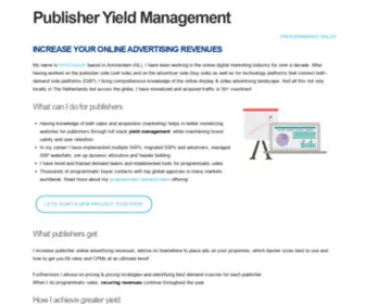 Publisheryieldmanagement.com(Online Publisher Yield Management) Screenshot