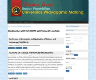 Publishing-Widyagama.ac.id(Direktori Jurnal UNIVERSITAS WIDYAGAMA MALANG) Screenshot