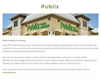 Publix.org(Publix Super Markets) Screenshot