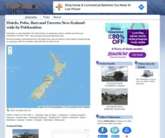 Publocation.co.nz(Hotels, Pubs, Bars and Taverns New Zealand-wide by Publocation) Screenshot
