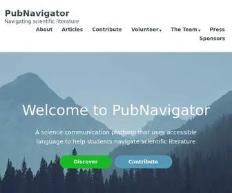 Pubnavigator.com(PubNavigator A science communication platform) Screenshot