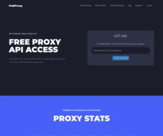 Pubproxy.com(Free Proxy API Access) Screenshot