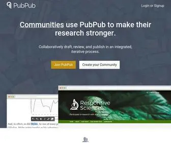 PubPub.org(Community Publishing) Screenshot