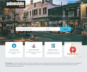 Pubsadelaide.com(The Best Pubs and Clubs in Adelaide) Screenshot