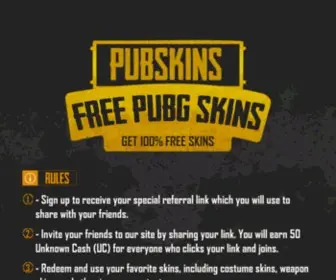 Pubskins.com(Free Pubg Mobile skins & UC app 2021) Screenshot