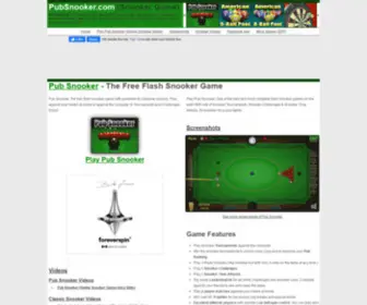 Pubsnooker.com(Pub Snooker (game)) Screenshot