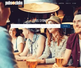 Pubssydney.com(The Best Pubs and Clubs in Sydney) Screenshot