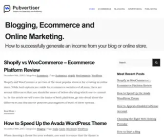 Pubvertiser.com(Insights into Blogging) Screenshot