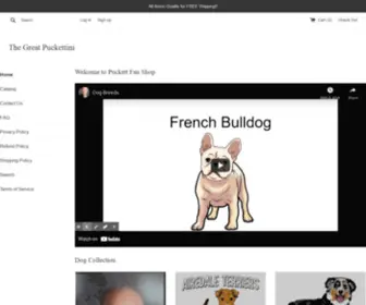 Puckettfanshop.com(The Great Puckettini) Screenshot