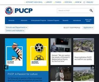 Pucp.edu.pe(Pontificia Universidad Católica del Perú) Screenshot