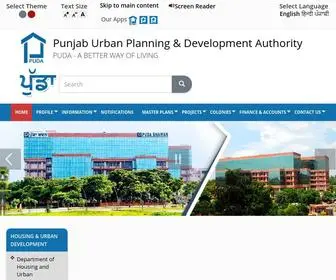 Puda.gov.in(Official Website of Punjab Urban Planning & Development Authority) Screenshot