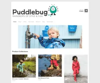 Puddlebug.com.au(Stylish waterproof clothing for kids) Screenshot