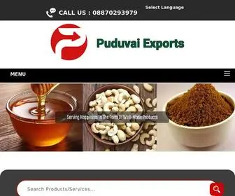 Puduvaiexport.com(Organic Indian Rice Supplier) Screenshot