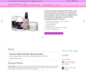 Puerariamirifica.com.au(Pueraria Mirifica Health & Beauty ProductsPueraria Mirifica) Screenshot