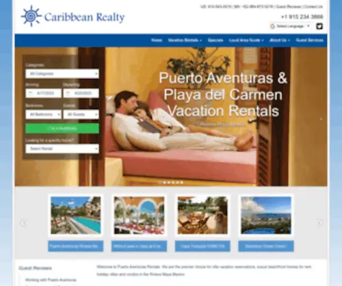 Puertoaventurasrentals.com(Puerto Aventuras Vacation Rentals) Screenshot