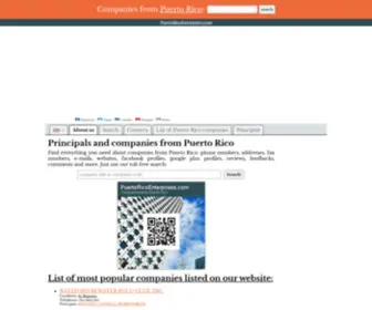 Puertoricoenterprises.com(Find everything you need about companies from Puerto Rico) Screenshot