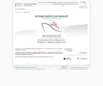 Puertosinpapeles.com.mx(Sistema Puerto sin Papeles®) Screenshot