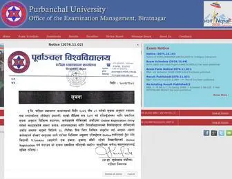 Puexam.edu.np(Purbanchal University) Screenshot