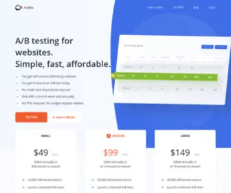 Puffin.io(A/B Testing Software For Websites) Screenshot