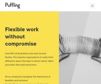 Puffling.com.au(Flexible work solutions for senior roles across Australia and New Zealand) Screenshot