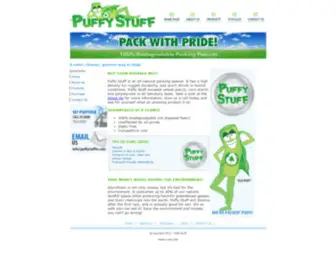 Puffystufftn.com(Biodegradable Packing Peanuts) Screenshot