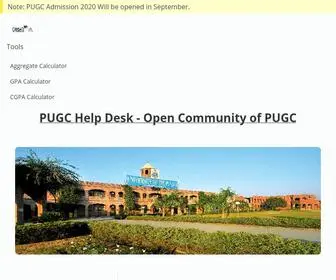 Pugc-Helpdesk.ml(PUGC Help Desk) Screenshot