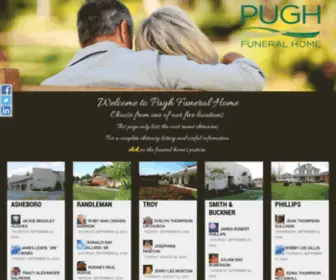 Pughfuneralhome.com(Pugh Funeral Home serving Asheboro) Screenshot