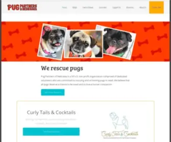 Pugpartners.com(Non-profit pug rescue in Nebraska) Screenshot