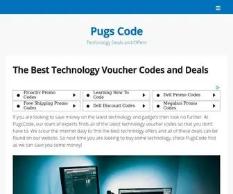 Pugscode.org(Technology Voucher Codes) Screenshot