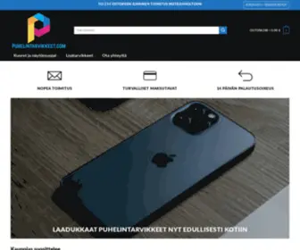 Puhelintarvikkeet.com(Myy laadukkaita puhelintarvikkeita kuluttajille ja yrityksille edullisesti nopealla toimituksella) Screenshot