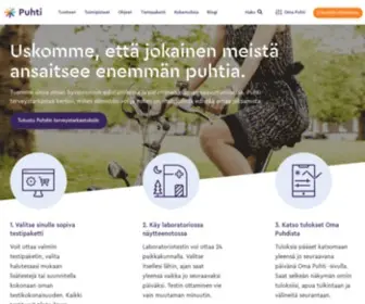 Puhti.fi(Laboratoriokokeet ilman lääkärin lähetettä) Screenshot