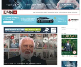 Pukaarnews.com(Pukaar News is a leading independent news agency based in the East Midlands with a head office in Leicester) Screenshot