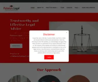 Pulastyalegal.com(Pulastya Legal Services LLP) Screenshot