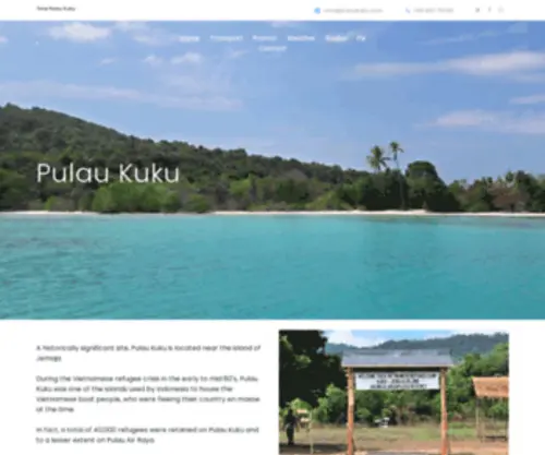 Pulaukuku.com(Pulau Kuku used to be a Vietnamese refugee island) Screenshot