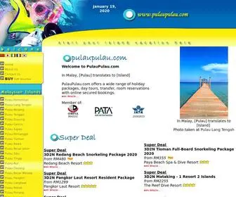 PulauPulau.com(Malaysia Islands Online Operator since 2004) Screenshot