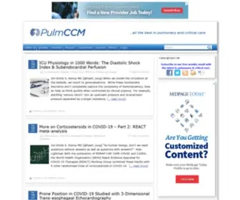 Pulmccm.org(All the best in pulmonary & critical care) Screenshot
