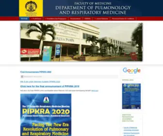 Pulmo-UI.com(Pulmonology and Respiratory Medicine University of Indonesia) Screenshot