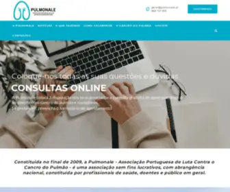 Pulmonale.pt(Associação Portuguesa de Lutra contra o Cancro do Pulmão) Screenshot